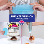 Riccle 88 pcs Cake Decorating Kit with Cake Turntable - Includes 50 Disposable + 2 Reusable Piping Bags and Tips Set, 24 Icing Piping Tips, 2 Spatulas, 3 Icing Comb Scraper, Baking Supplies