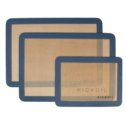 Small Silicone Baking Mats Quarter Sheet Non Stick Reusable Silicone Oven Liners, BPA Free, Food Grade Baking Mats for Cookies, Macarons Bread & Pastry, Toaster Pad Set of 3 Pack 11.6'' x 8.5''