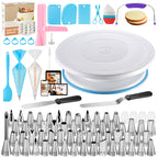 Kootek 230PCs Cake Decorating Kits, Baking Supplies Tools with Cake Stand Turntable, Piping Bags and Tips, Cake Leveler, Frosting Icing Spatulas & More Accessories for Cake Cupcake Decorations