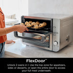 Ninja Double Stack XL Countertop Oven & Air Fryer, 12-in-1, Flexdoor, FlavorSeal, SMART FINISH with DualZone Technology, Countertop Oven, Air Fryer, Bake, Broil, Reheat, Pizza, Stainless Steel, DCT601
