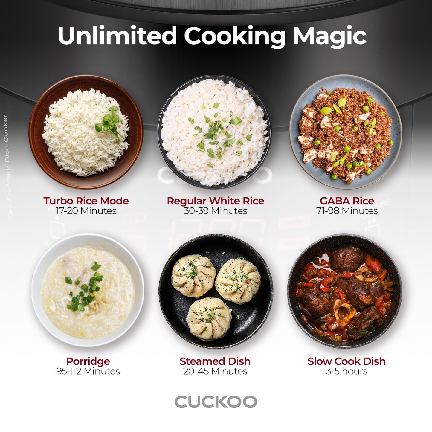 CUCKOO CRP-PK1001S 10-Cup (Uncooked) / 20-Cup (Cooked) Heating Pressure Rice Cooker & Warmer with Nonstick Inner Pot, 13 Menu Options, Fuzzy Logic Tech, Auto Clean (Black)