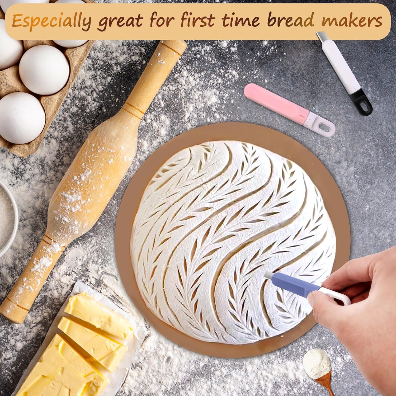 Bread Lame Dough Scoring Tool, 3PCS Retractable Sourdough Scoring Tool, Cutting Bread Scoring Tool, Bread Scoring Knife Razor for Bread Baking, Bread Cooking Supplies Accessories