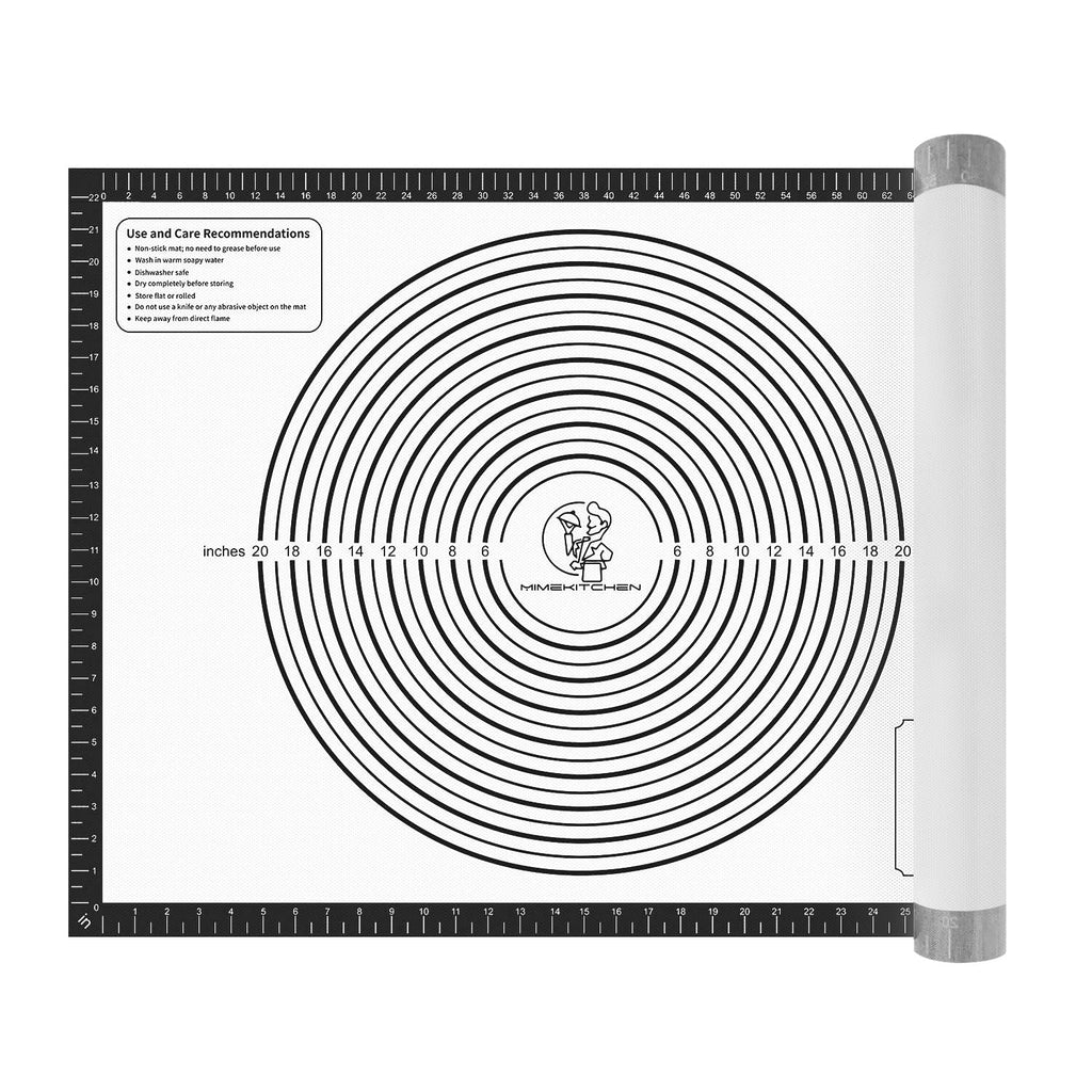 Silicone Baking Mat, Non Stick Pastry Mat Sheet for Dough Rolling, Nonslip Fondant/Pie Crust Mat, Counter Mat Oven Liner Mat for Making Cookies Macarons Bread Baking Supplies Extra Large 26 x 16 Inch
