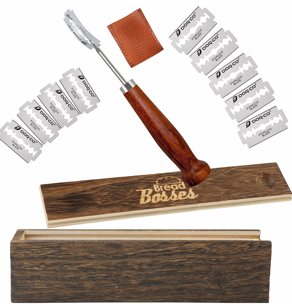 Bread Bosses Bread Bakers Lame Slashing Tool -Dough Making Slasher Tools Baking Sourdough Bread Starter Jar Scoring Knife Razor Cutter Slashing Tool Accessories for Cutting Supplies -Great As A Gift
