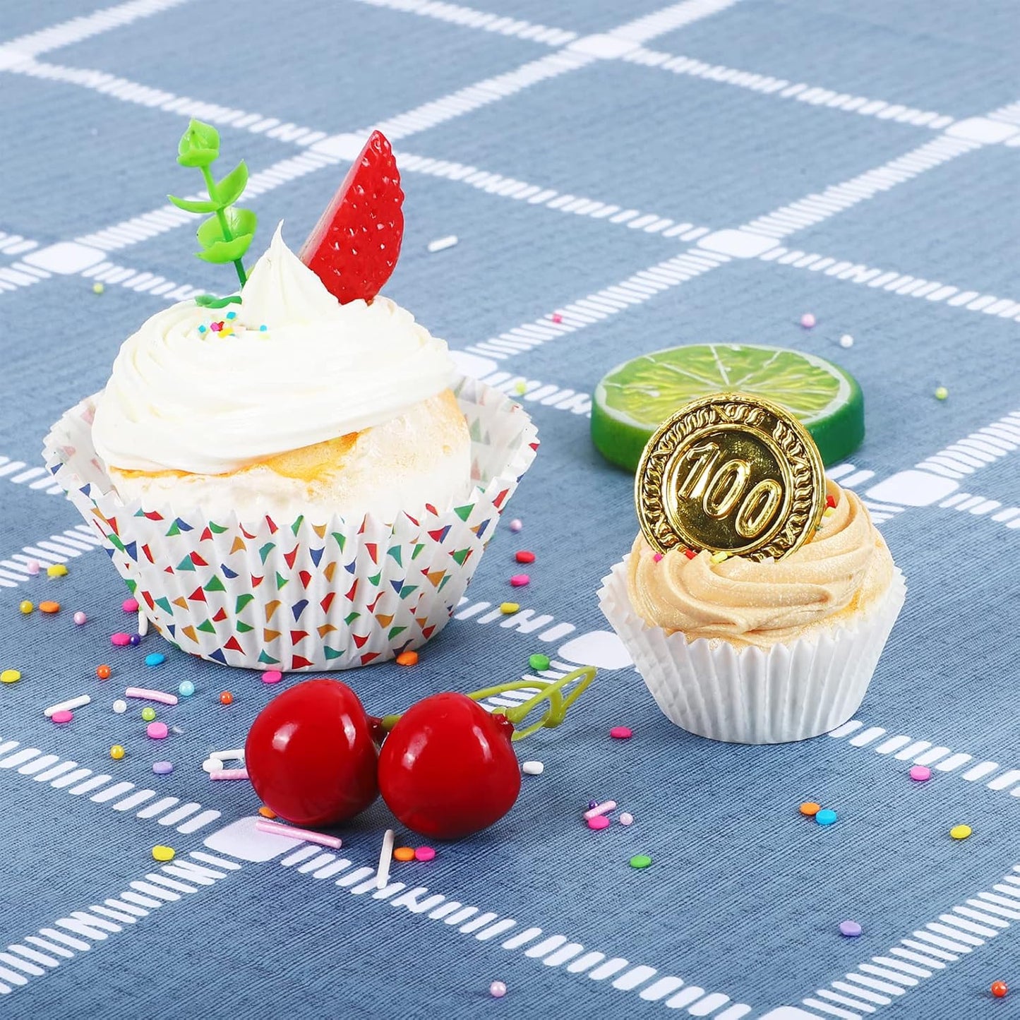 Caperci 500 Count Mini Cupcake Liners White Muffin Liners Greaseproof No Smell Small Cupcake Wrappers Baking Cups