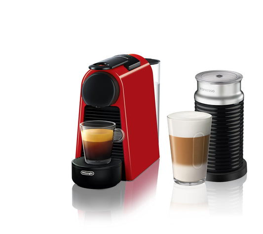 Nespresso Essenza Mini Espresso Machine by De'Longhi with Milk Frother, 20.3 ounces, Red