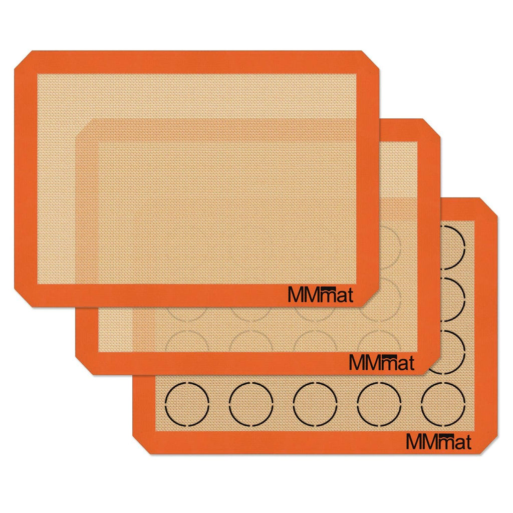 Silicone Baking Mat - Best German Silicone - Non Slip Silicone Baking Sheet, Non Stick Reusable Silicone Mats for Baking, Oven Liner, Counter Mat - Half Sheet Baking Mat, Set of 2
