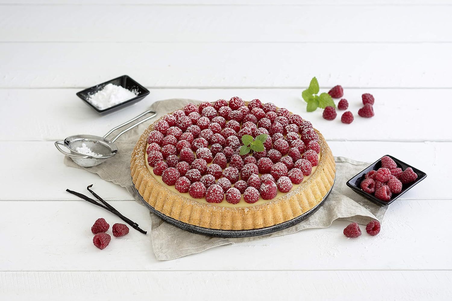 Zenker Non-Stick Carbon Steel Flan/Tart Pan, 11-Inch, grey