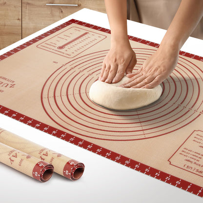 Zulay Kitchen 16.5"x11.6" 2-Pack Silicone Baking Mat - Reusable Nonstick Baking Sheet - Dark Gray