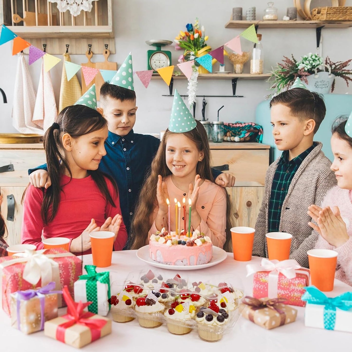 12 Count x 12 Sets Plastic Cupcake Containers, Durable and BPA-Free Cupcake Holder with Lid for Easy Transport Storage, Stackable Clear Cupcake Carriers, Reusable Dessert Boxes