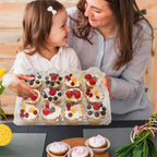 12 Count x 12 Sets Plastic Cupcake Containers, Durable and BPA-Free Cupcake Holder with Lid for Easy Transport Storage, Stackable Clear Cupcake Carriers, Reusable Dessert Boxes