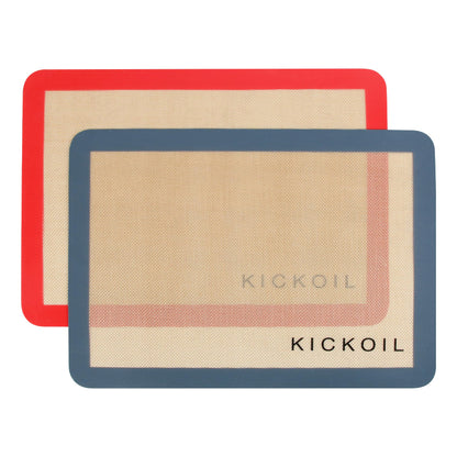 Small Silicone Baking Mats Quarter Sheet Non Stick Reusable Silicone Oven Liners, BPA Free, Food Grade Baking Mats for Cookies, Macarons Bread & Pastry, Toaster Pad Set of 3 Pack 11.6'' x 8.5''