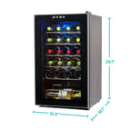 BLACK+DECKER 24 Bottle Wine Fridge with LED Display, Compressor Cooling Wine Cooler Refrigerator with Interior Light, Temperature Controlled Wine Bottle Chiller with Fridge Wine Rack
