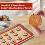 Silicone Baking Mat Set of 6, Easy Clean & Non-Stick Food Grade Reusable Baking Mat, Silicon Baking Mats Oven Liner Sheet, Round & Square Cake Mat, Pastry Board Rolling Dough Mats for Macaron Cookie