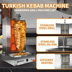YOOKTEN 4 Palniki Shawarma Maszyna Komercyjna Duża Maszyna Do Grillowania Shawarma Grill Rotisserie Kebab Pionowy Rotisserie Propan Turecki Kurczak Doner Kebab Brojler Do Kuchni Restauracji