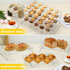 10 * 16 Inch Cooling Racks, 3 Stackable Tall Baking Racks, Stainless Steel Wire Rack for Baking Sheet, Cooling Racks for Cooking and Baking, Oven and Dishwasher Safe