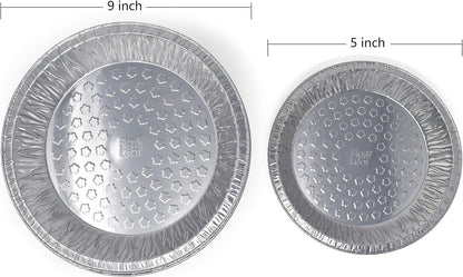 Fig & Leaf (60 Pack) Premium 9-Inch Pie Pans l Disposable Aluminum Foil l Heavy-Duty l Tin Plates for Tart Quiche Pies