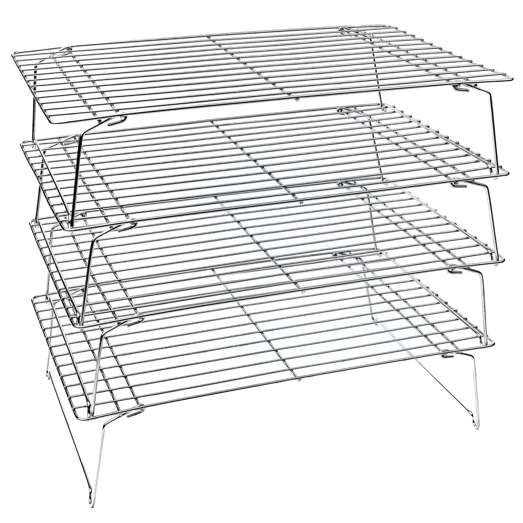 KITCHENATICS Heavy Duty Half Sheet Cooling Racks, Rust Resistant Stainless Steel Baking Racks, Wire Racks Fit Half Sheet Pan, Bacon Grill Rack for Oven, Cookie Cooling Racks 11.8" x 16.9" IN, Set of 2