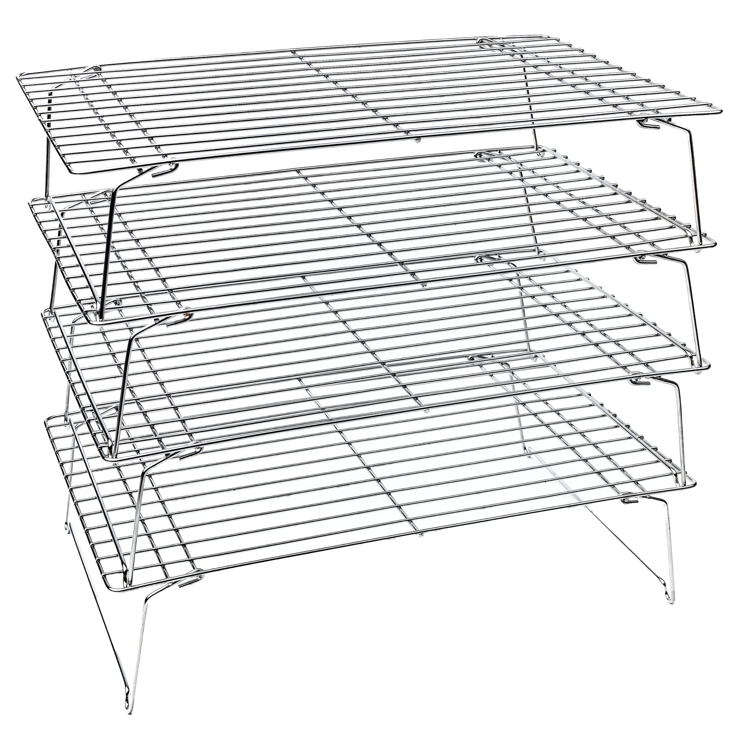 KITCHENATICS Heavy Duty Half Sheet Cooling Racks, Rust Resistant Stainless Steel Baking Racks, Wire Racks Fit Half Sheet Pan, Bacon Grill Rack for Oven, Cookie Cooling Racks 11.8" x 16.9" IN, Set of 2