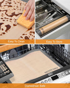 Sopito 5PCS Non Stick Platinum Silicone Baking Mat for Half Sheet & Quarter Baking Sheet and 9'' Pizza Pan, Reusable & Food Safe Heat Proof Up to 480℉ Cooking Mat, Grey