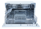SPT SD-2225DS Compact Countertop Dishwasher/Delay Start Energy Star Portable Dishwasher with Stainless Steel Interior and 6 Place Settings Rack Silverware Basket/Apartment Office Home Kitchen, Silver