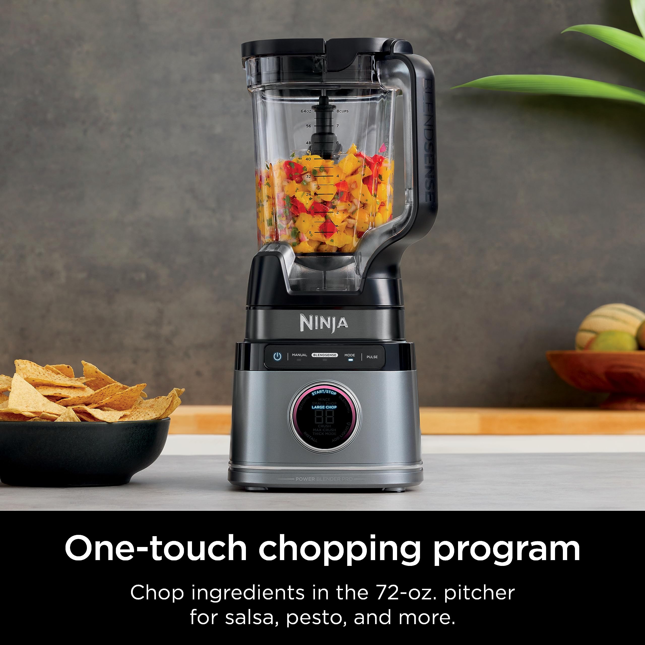 Блендер Ninja TB201 Detect Power Blender Pro, технологія BlendSense, для смузі, коктейлів тощо, пікова потужність 1800 Вт, глечик об'ємом 72 унції, блендер, чорний