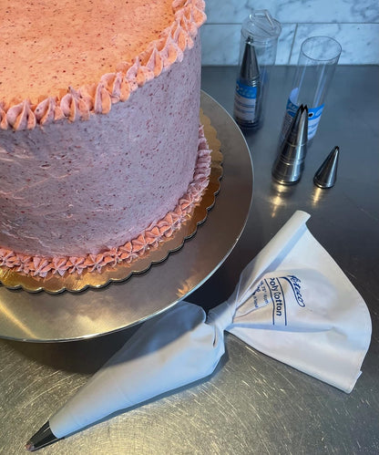 Ateco Cast Iron and Non-Slip Pad Cake Stand, 12 inch, White