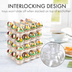 LotFancy Cupcake Containers 12 Count, 12 Sets, Plastic Dozen Cupcake Boxes, Disposable Cupcake Carrier Holder with Detachable Tall Dome Lid, BPA Free, Standard Size