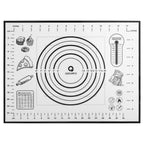 Silicone Pastry Baking Mat Dough - 16x24Inch Large Non Stick Slip Cookie Bread Rolling Mats Sheet, Kitchen Counter Kneading Cooking Board Pad Matt with Measurement for Pie Pizza Cookies Fondant Making