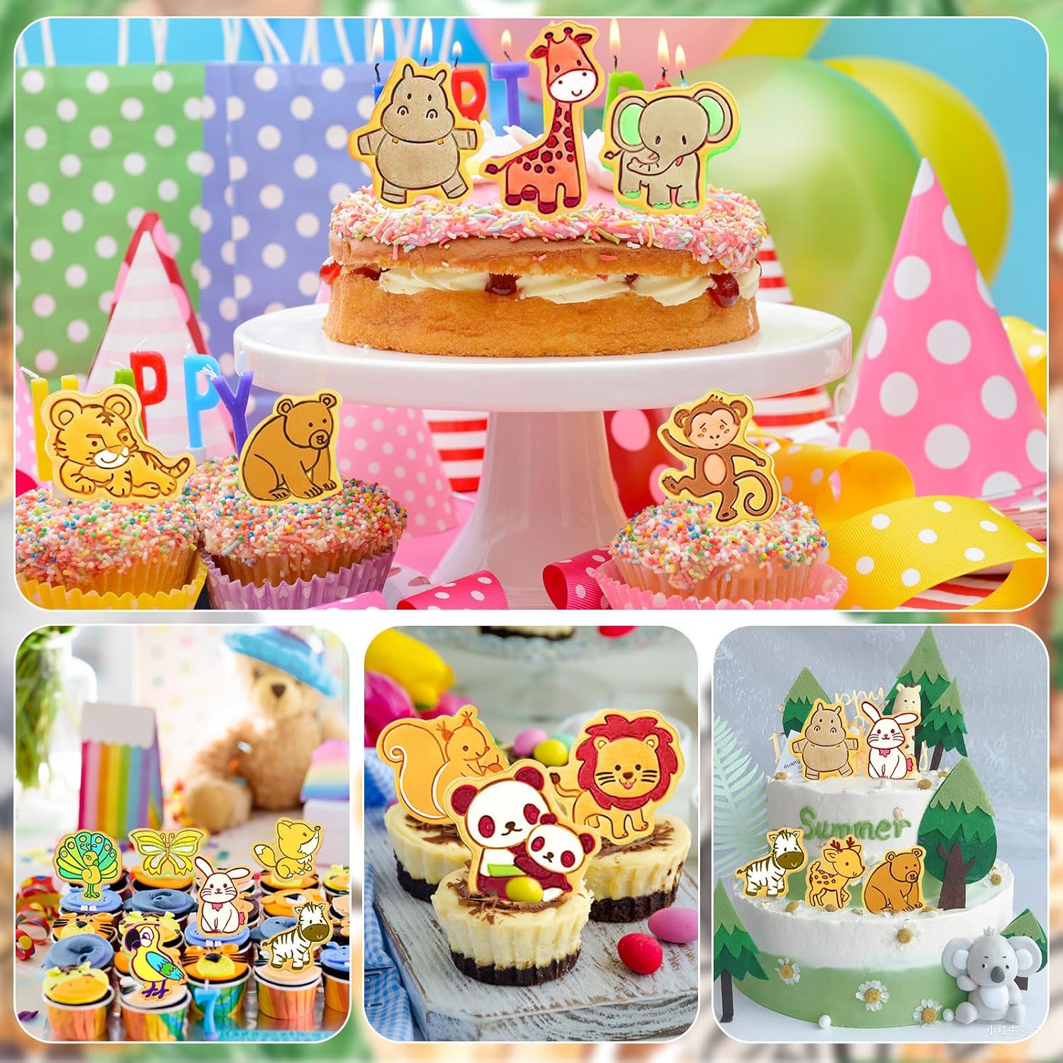 Jspupifip 16 Pack Animal Cookie Cutters Set,3D Cookie Plunger Stamps Jungle Safari Animal Zoo Circus DIY Press Molds Baby Shower Cracker Cutters Birthday Party Baking Supplies Clay Biscuit Molds