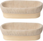 5 Inch Banneton Bread Proofing Basket Set of 6, Kikcoin Mini Sourdough Bread Baking Supplies, Small Banneton Basket Proofing Baskets for Sourdough Bread Baking