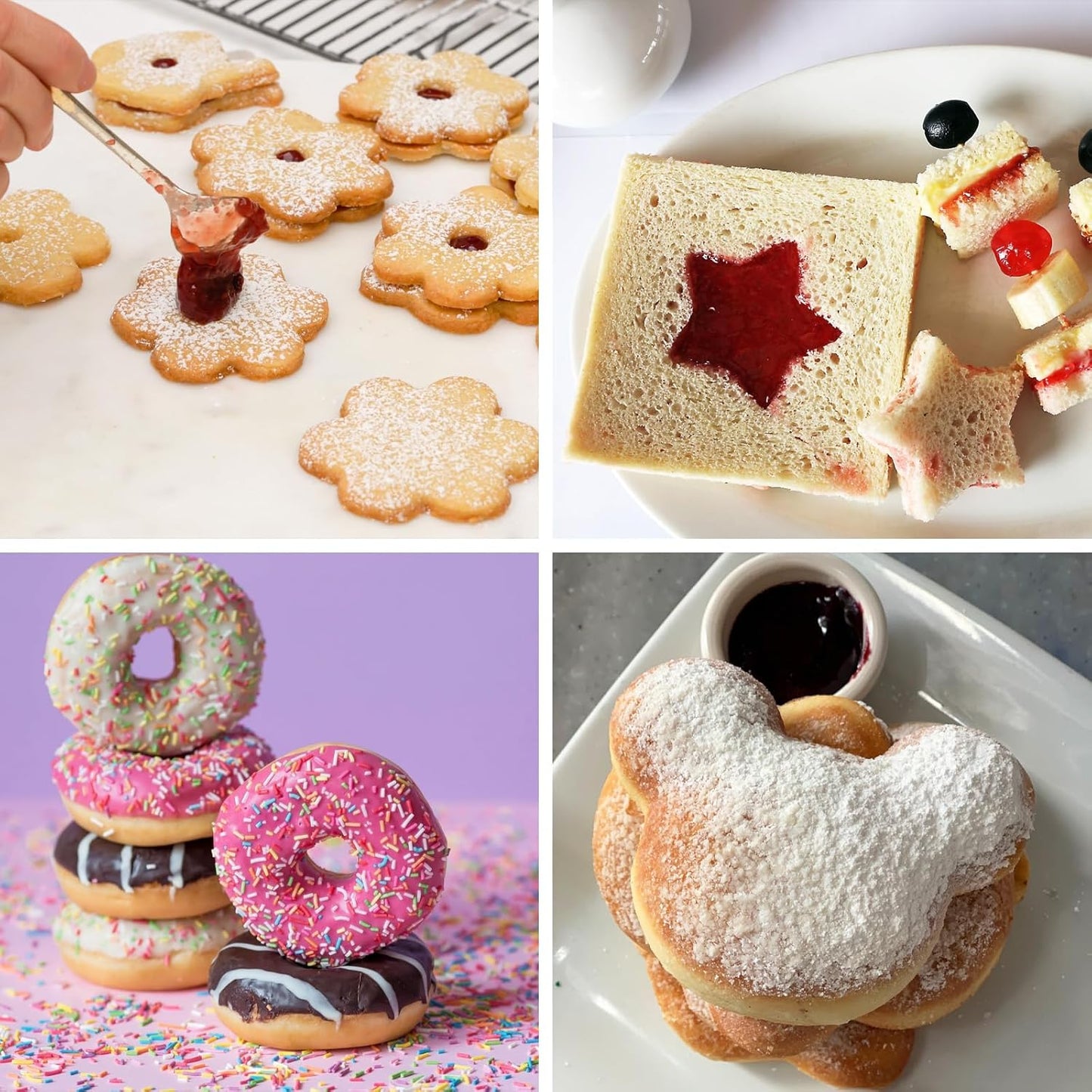 ALLTOP Round Cookie Cutter Set – 4 Different Sizes of Stainless Steel Biscuit Cutters for Baking, Donut, English Muffin, and More