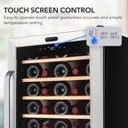 Whynter FWC-341TS 34 Bottle Freestanding Stainless Steel Wine Refrigerator with Display Shelf and Digital Control, Gray