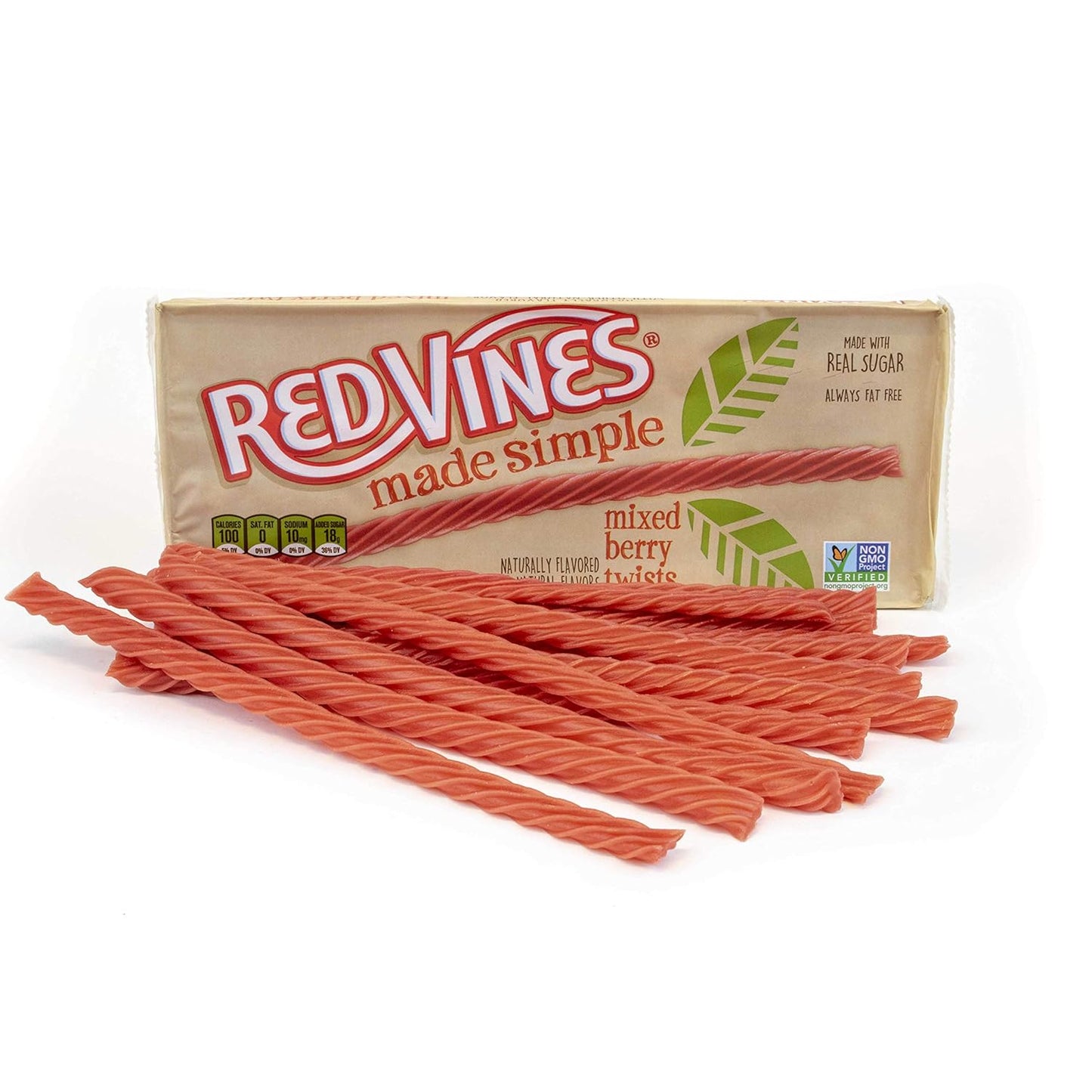 Red Vines Made Simple Licorice, Mixed Berry Flavored Twists, 4oz Tray (12 Pack), Soft & Chewy Candy, Assorted (50204)
