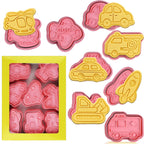 Animal Cookie Cutters With Plunger Stamps Set,8 Piece 3D Animal Embossing Cutters For Biscuit Fondant Cheese Baking Molds
