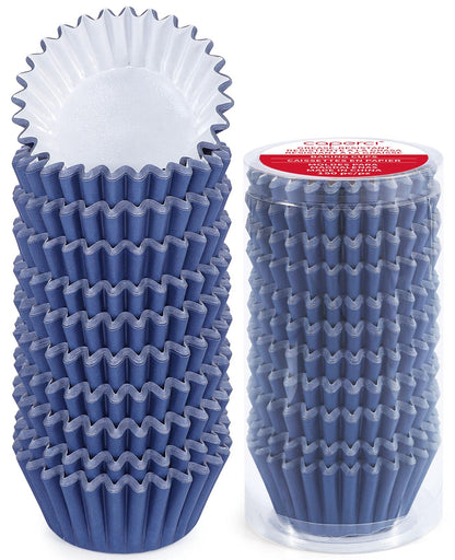 Caperci Heavy Duty Standard White Cupcake Liners 150 Counts - Grease-Resistant Paper Muffin Baking Cups, Odorless, No Muffin Pan Needed, Easily Peels (White)