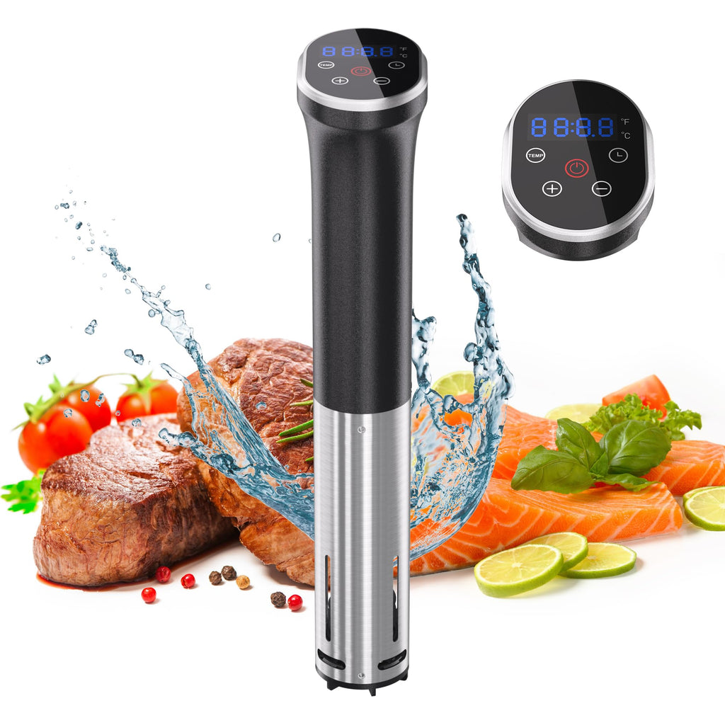 Urządzenie Sous Vide, Urządzenie do gotowania Sous Vide 1100 W, Precyzyjne urządzenie Sous Vide, Ultracichy, szybko nagrzewający się, zanurzeniowy, cyrkulacyjny garnek z kontrolą dotykową, dokładna temperatura, kontrola czasu, wodoodporność IPX7