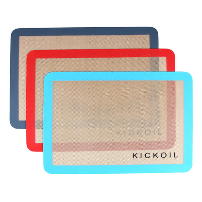 Small Silicone Baking Mats Quarter Sheet Non Stick Reusable Silicone Oven Liners, BPA Free, Food Grade Baking Mats for Cookies, Macarons Bread & Pastry, Toaster Pad Set of 3 Pack 11.6'' x 8.5''