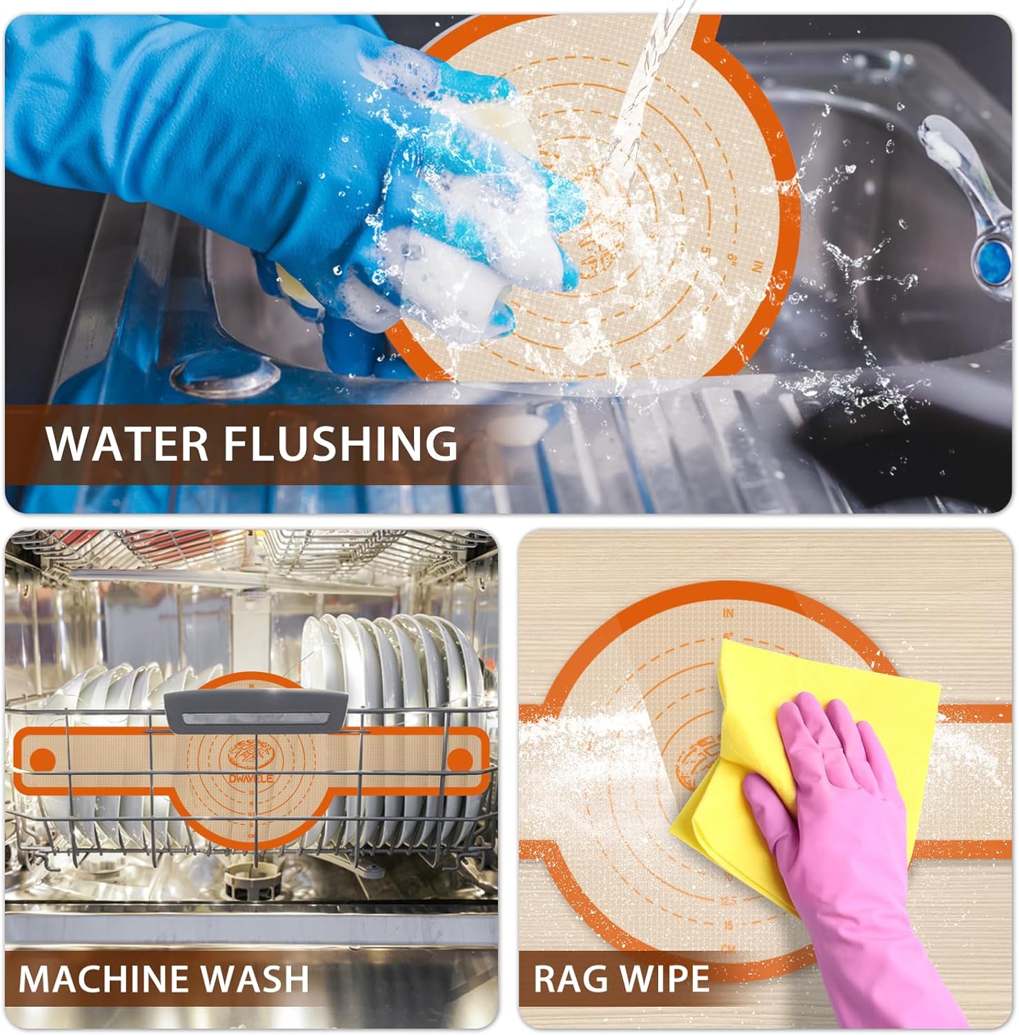 Silicone Bread Sling for Dutch Oven, Non-Stick & Easy to Clean Bread Baking Mat Set, 2 Pcs Reusable Bread Sling with Long Handle to Transfer Sourdough