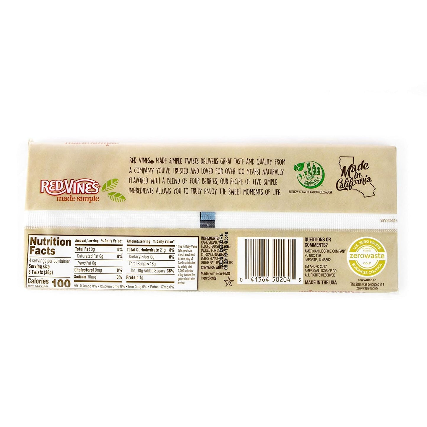 Red Vines Made Simple Licorice, Mixed Berry Flavored Twists, 4oz Tray (12 Pack), Soft & Chewy Candy, Assorted (50204)