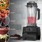 Блендер Vitamix 5200, професійного класу, контейнер, самоочисний, 64 унції, чорний/сірий