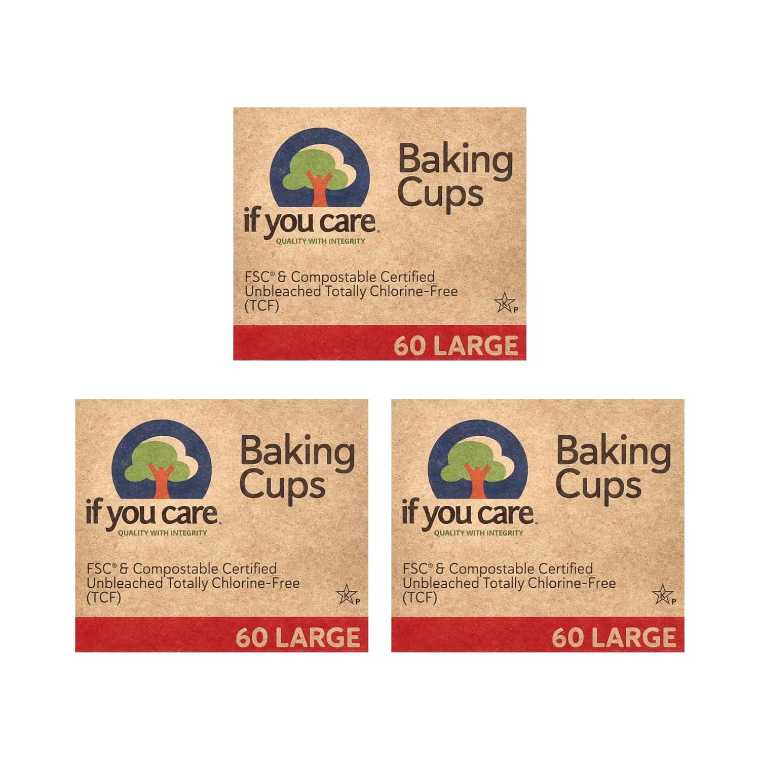 If You Care Unbleached Large Baking Cups, 60 ct, 3 pk