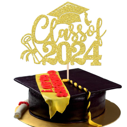 24 PCS 2025 Graduation Cupcake Toppers Glitter Diploma Congrats Grad Cap Cupcake Picks Class of 2025 Cake Decorations for 2025 Graduation Theme Party Supplies Pink