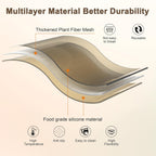 Silicone Bread Sling for Dutch Oven, 2 Pcs Non-Stick & no objectional odor Bread Baking Mat Set, antislip Reusable Bread Sling with Long Handle to Transfer Sourdough, large, Gray