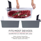 Великий контейнер Väeske Sous Vide з кришкою та ізоляційним чохлом | Аксесуари для Sous Vide | Сумісний з плитами Anova, Anova Nano, Joule, Instant Pot, Sous Vide (26 кварт)