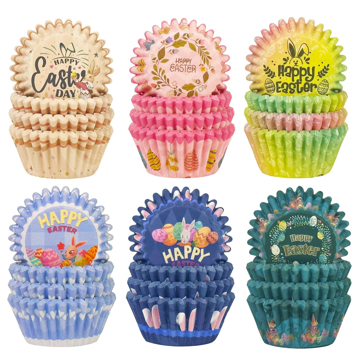 qiqee Cupcake Liners Cupcake Cups 300-Count Food Grade Gradient Design Cupcake Papers Baking Cups Cupcake Wrappers