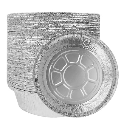 4 Inch Aluminum Foil Mini Pie Pans 50Pcs - Disposable Small Mini Pie Tins Pot Pie Tins For Bakeries, Cafes, Restaurants - Durable Mini Tart Pans for Pie, Fruit Tarts, Quiche (50, 4 Inch)