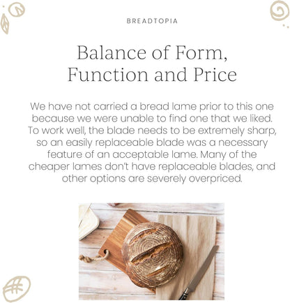 Breadtopia Bread Lame with 5 Blades & Storage Box | Premium Lame Bread Tool | Bread Lame Dough Scoring Tool | Perfect as a Sourdough Scoring Blade | Ideal Gifts for Bakers |