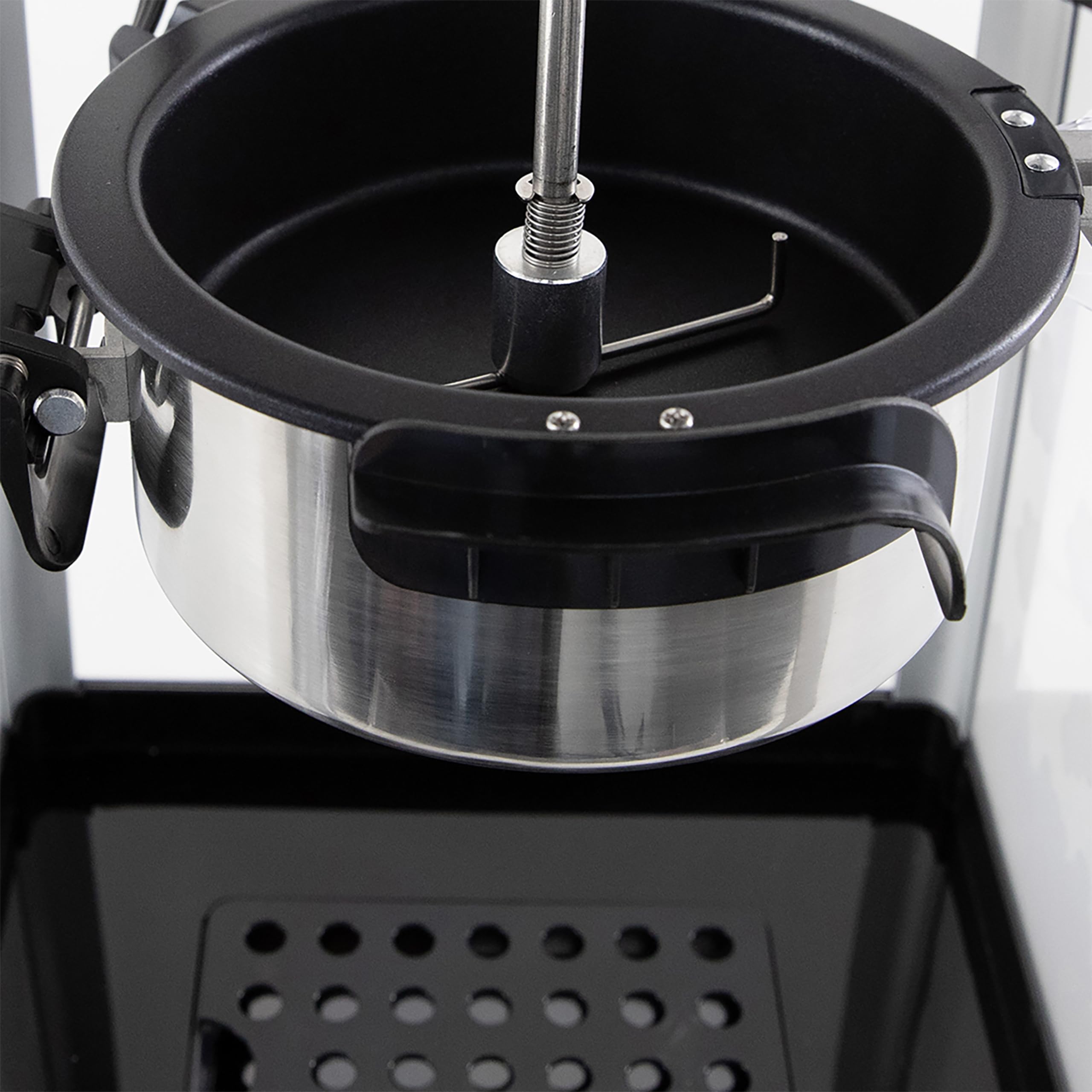 West Bend Stir Crazy Movie Theater Popcorn Popper, wykwintna maszyna do popcornu z nieprzywierającym czajnikiem i łyżką do popcornu do maszyny do popcornu, 4 Qt., czerwona