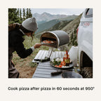 Piec do pizzy Gozney Roccbox Outdoor, szary, przenośny, opalany gazem i drewnem, klasy restauracyjnej
